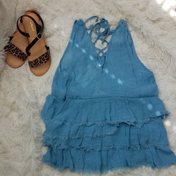 NWT Frayed Layered Top - Picture 2 of 3